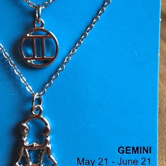 BNIB 2-pc Gemini Pendant Set, Silver - Picture 4 of 8